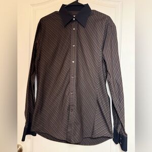 Versace City Collection Black and Gold Striped Shirt